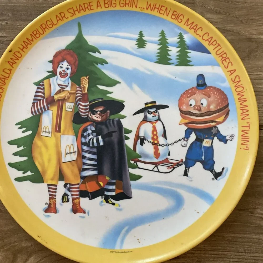 Lexington Vintage McDonalds Plates, 1977, Spring & Winter